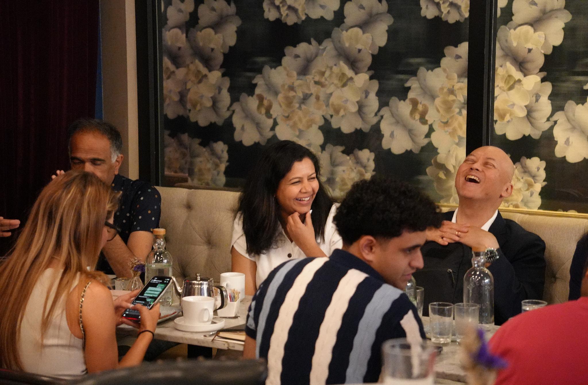 Guests at an intimate brunch pairing founders with funders